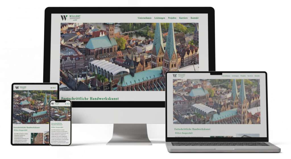 webdesign Hamburg Northbay - Mockup - Willert Baugeschäft GmbH