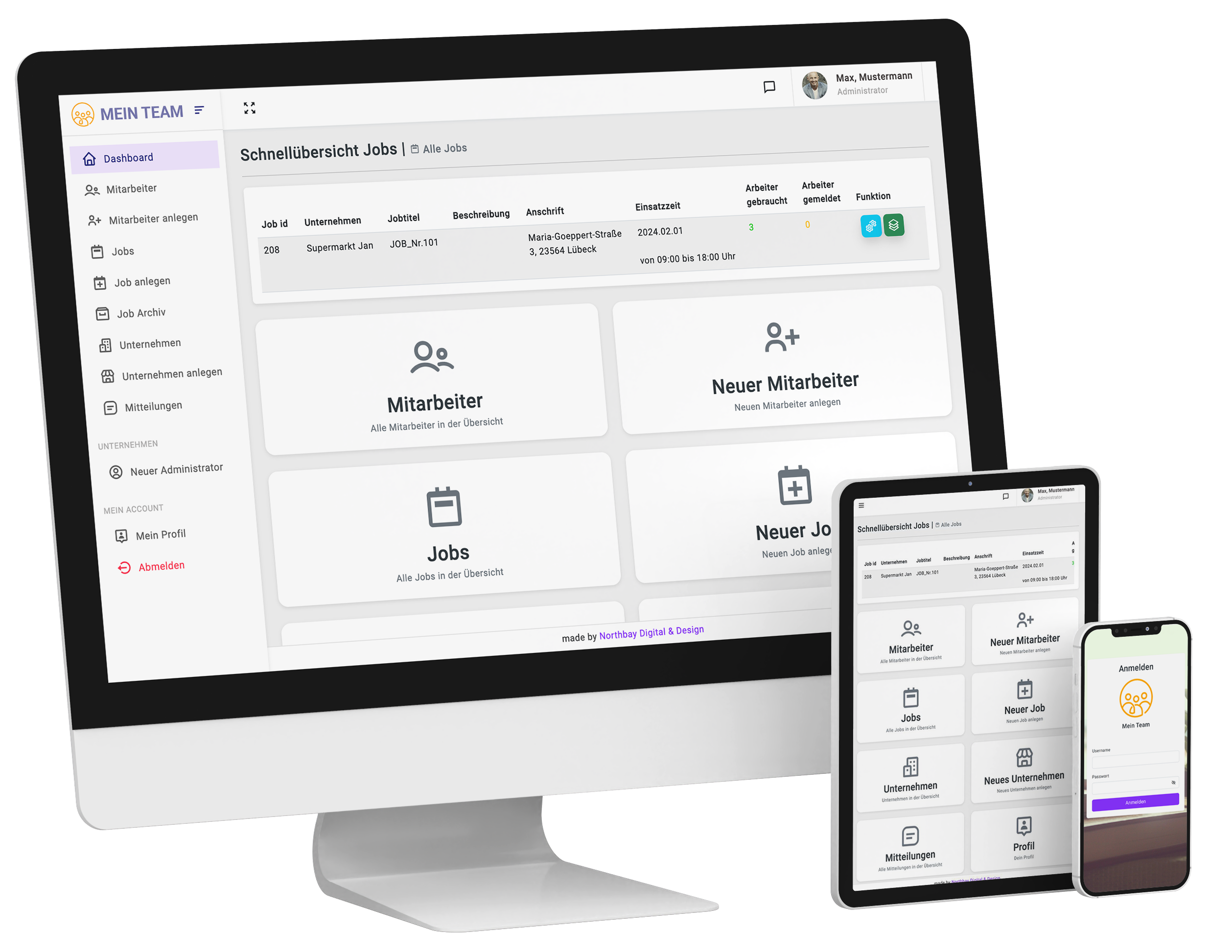 Mehr über den Artikel erfahren WEBDESIGN HAMBURG On Time – Mitarbeitermanagement App