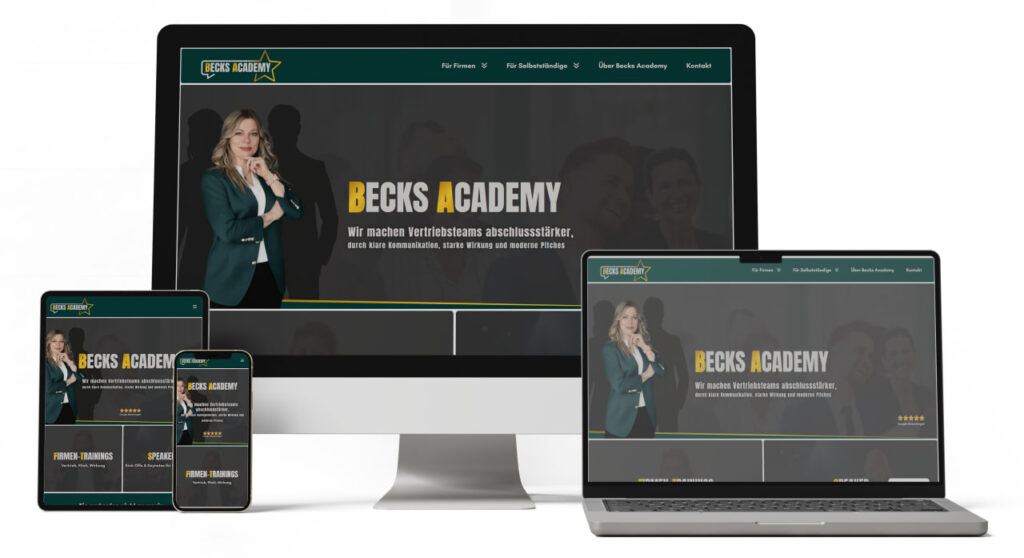 Webdesign SEO Agentur Hamburg Northbay Digital & Design Webseite Becks Academy
