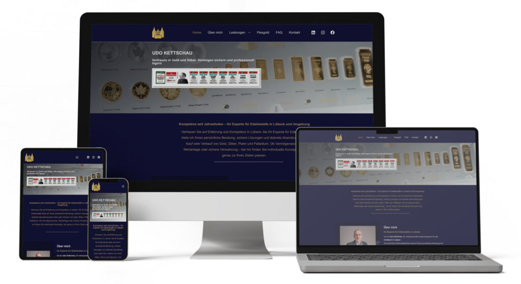 Webdesign SEO Agentur Hamburg Northbay Digital & Design Webseite Edelmetalle Lübeck