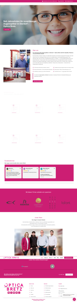 Webdesign SEO Agentur Hamburg Northbay Digital & Design Webseite Optica Bretz