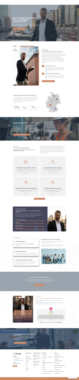 ultreia-personal.de Webseite Referenz von Northbay Digital & Design Agentur in Hamburg